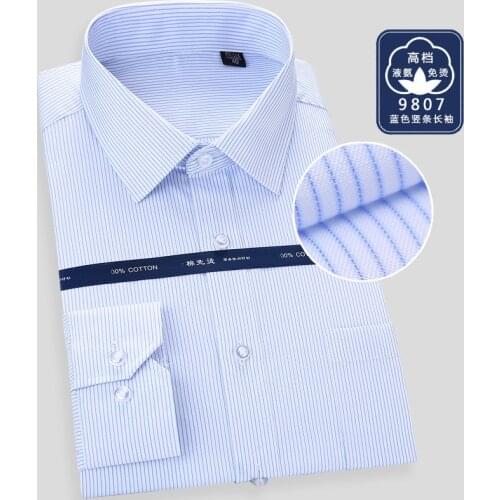 Autumn liquid ammonia non-iron long-sleeved mens shirt white fashion business overalls office administrative staff shirts men