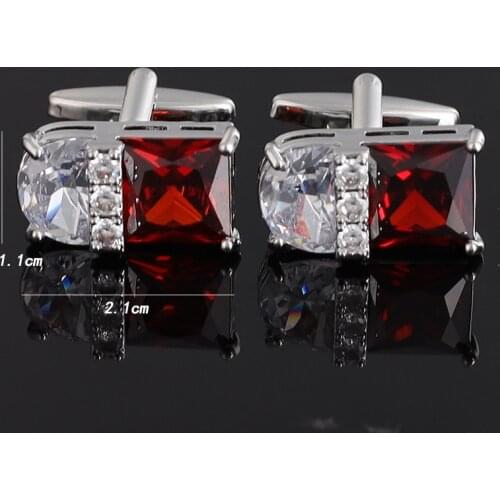 Mens French Luxury Zircon Cufflinks High-end Business Banquet Wedding Shirt Jewelry Rhinestone Cuff Links Mens Jewelry Gifts