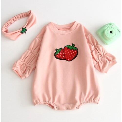 New Baby Spring Lemon Baby Girl Lovely Autumn Toddler Girl Outfits 100% Cotton Newborn 0-24 Months Bodysuit Boy Girl Clothes