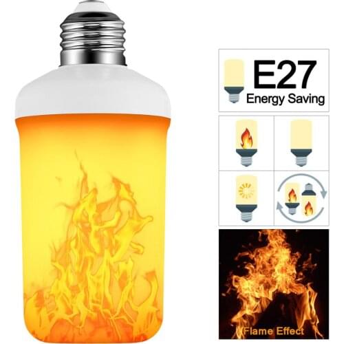 New Design 3 Modes E12/E14/E26/E27 LED Flame Bulb gravity sensor Effect Fire Flickering Light AC85-265V Emulation Decor LED Lamp