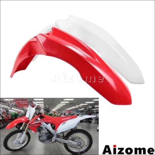 Motocross Dirt Bike Front Fender For Honda CRF450R 2009-2012 CRF250R 2010-2013 Red White Enduro Mudguard Mud Guard