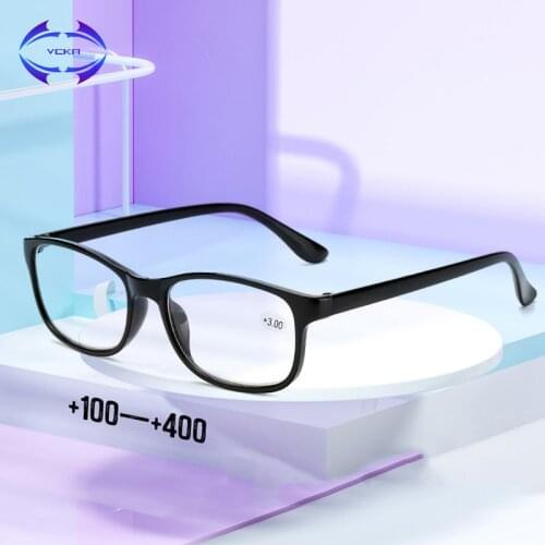 VCKA TR90 plastic Reading Glasses Ultra-light Women Men Anti-drop Magnifying Presbyopic oculos+1 +1.5 +2 +2.5 +3 +3.5 +4.0