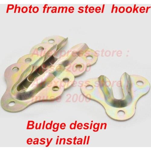 Photo frame buldge hanging pieces,3 screw hole mirror frame protruding wall hanger steel paint draw picture frame,gourd shaped
