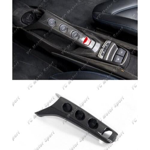 Plain Weave Dry Carbon Fiber Center Interior Trim Fit For 2015-2017 F488 GTB & Spider OEM Style Center control Panel