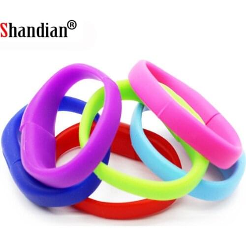 SHANDIAN promotion cartoon Big wrist band usb flash drive USB 2.0 64GB memory stick pen drive 4GB 8GB pendrive 16GB 32GB