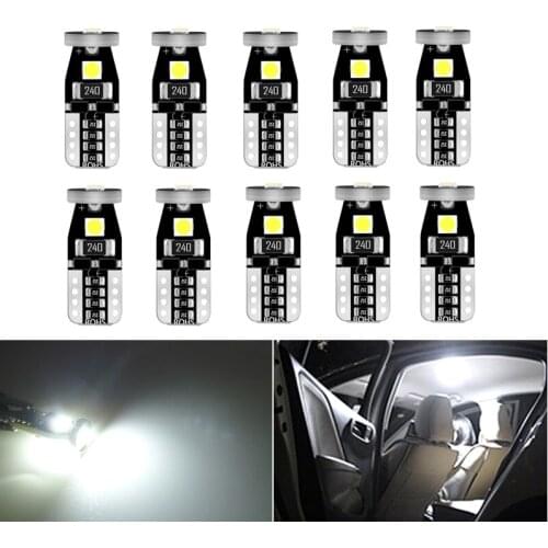 10pcs T10 W5W Led Bulb 194 168 Car Interior Bulb Light For Ford Focus 1 2 3 Fiesta Mondeo Ecosport Kuga