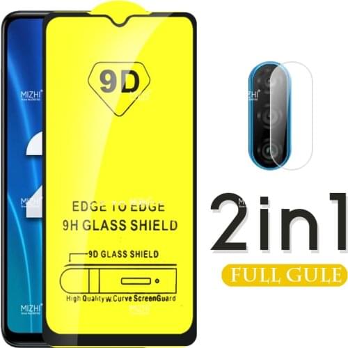 2 in 1 9d protective glass for huawei honor 20 lite camera screen protector on huwei honer 20 light 20lite safety glass film
