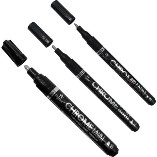 Mirror Reflection Sign Pen DIY Reflective Paint Pen Silver Art Liquid Mirror Chrome Marker Rock Painting Kids Paint Tool