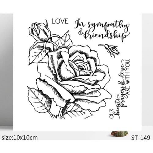 ZhuoAng Rose Flowers Leaves Bud Clear Stamps/Seals For DIY Scrapbooking/Card Making/Album Decorative Silicon Stamp Crafts