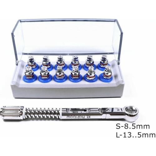 Dental Implant Torque Wrench Ratchet 10-45NCM Wrench & 12Type Drivers Autoclaved