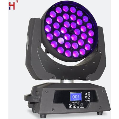 LED Zoom Wash Moving Head 36X12W Lyre RGBW DMX Beam Rotating Light Professional DJ Stage Light For Night Club Wedding Dance Fool