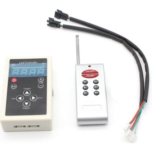 12V Dream Color LED Controller 133 Change Controller RGB LED RF Remote Control For WS2811 1804 1903 IC LED Strip,Connector Cable