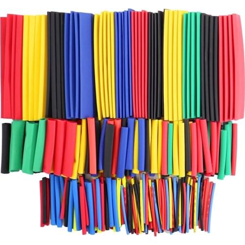127Pcs 164pcs 328pcs Heat Shrink Tube Kit Shrinking Assorted Polyolefin Insulation Sleeving Heat Shrink Tubing Wire Cable 8 Size