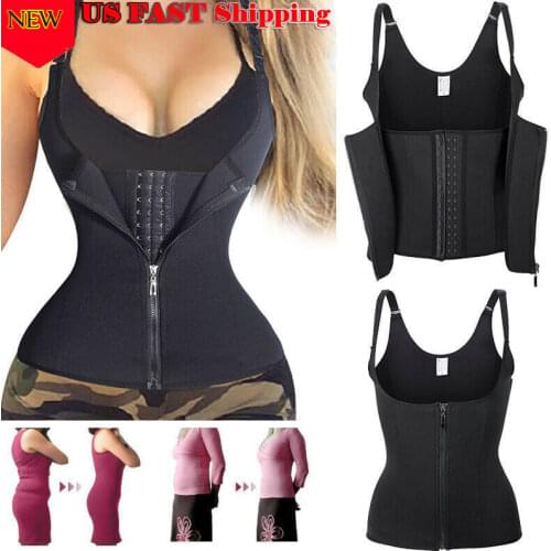 2020 Hot Home Sport Exercise Shapermint Women Waist Trainer Corset Zipper Vest Body Shaper Cincher Tank Tops