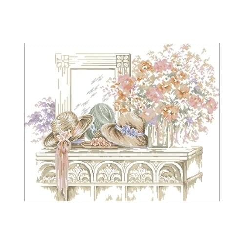 25-Lanarte 33861 Needlework,For Embroidery,DIY 14CT Unprinted Arts Cross stitch kits Set Cross-Stitching Home Decor