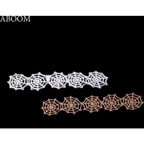 ABOOM 1PC Spider Nets Custom Die Cut Dies Embossing Folder Decorative Scrapbooking Album Photo Metal Cutting Dies For DIY Card