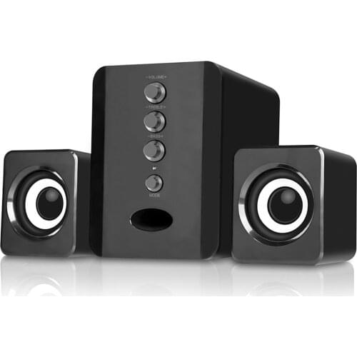 AUX 3.5mm USB 2.1 Wired Mini Computer Speakers 3W Bass Stereo PC Speaker Combination Speakers for Laptop Desktop Smart Phone