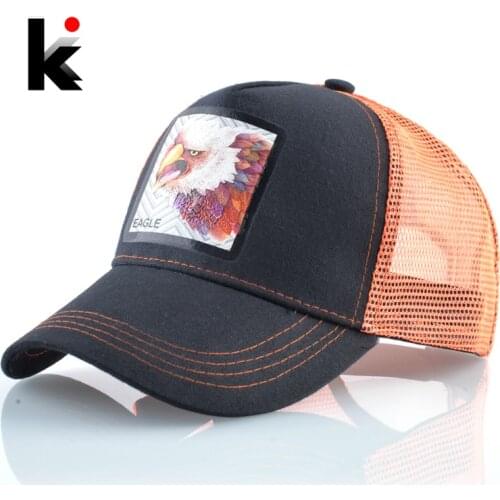 Snapback Hat Men Fashion Baseball Caps With Eagle Patch Streetwear Hip Hop Trucker Cap Women Outdoor Breathable Mesh Visor Hats