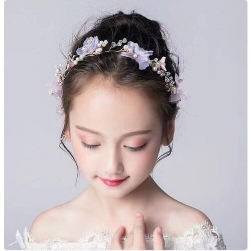 Childrens headdress princess headband girls head flower super fairy girls birthday performance dance show host flower child h
