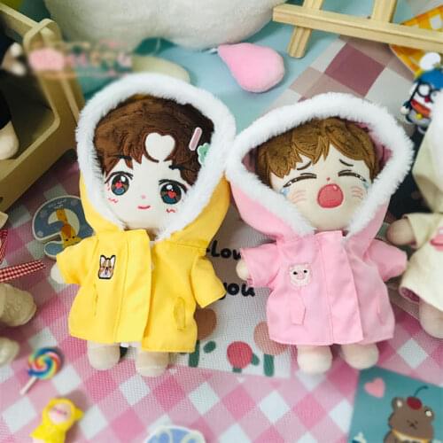 20CM exo cotton doll baby clothes cartoon down coat doll clothes doll accessories