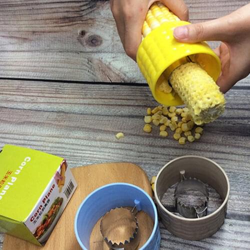 Corn Plane Peeler Cob Thresher Kitchen Gadgets Manual Rotation Stainless Steel Corns Stripper Niblet Stripping Tools