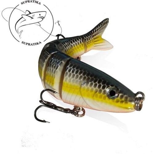 13cm/22g Artificial 8 Segments Plastic Wobblers Fishing Hard Bait Freshwater Multi-Section Anti-corrosion Fishing Lures