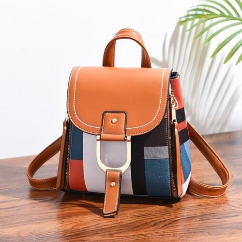 2021 Fashion Mini Backpack Women Soft Touch Multi-Function Small Backpack Female Leather Shoulder Bag Crossbody Bag Girl Purses
