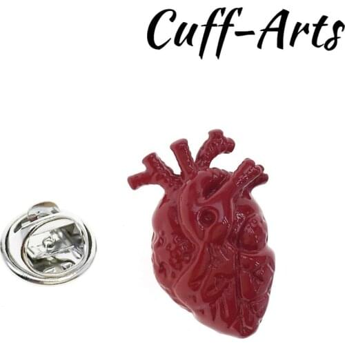 Brooch Lapel Pin For Men Pins and Brooches Red Heart Lapel Pin Badge Jewelry Broche PIN de la solapa By Cuffarts P10202