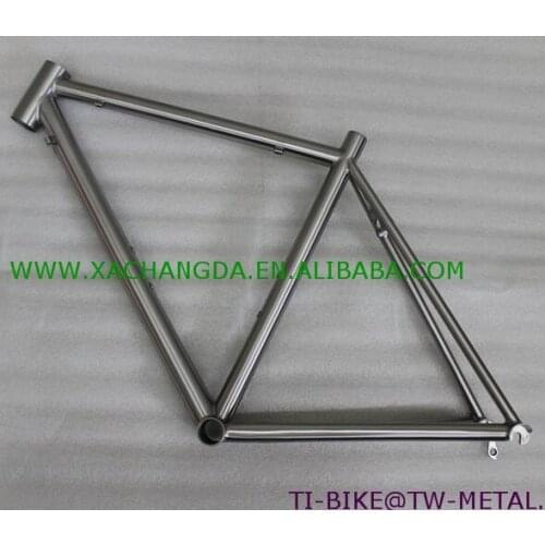 Custom titanium road bike frame, Chinese Titanium 700C wheel bicycle frames, hot sale titanium bike frame for road racking