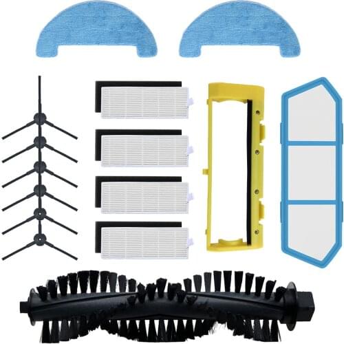 Accessories Kit For Ilife A4 A4S A40 Vacuum Cleaner Parts HEPA filter primary filter side brush Roll Brush Cover Mop Pad Cloth
