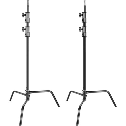 Neewer 2-pack Heavy Duty Aluminum Alloy C-Stand - Adjustable 5-10 feet/1.6-3.2 meters Light Stand for Photography Reflectors