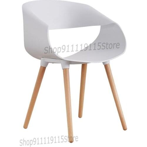 Nordic Dining Chair Adult Chair Restaurant Modern Simple Household Plastic Armchair Creative Desk Nordic Style Stool
