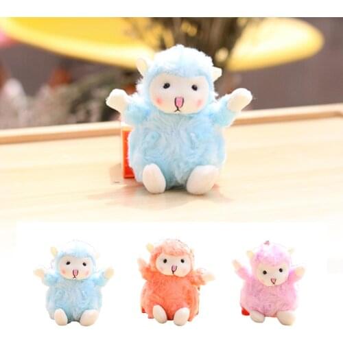 Solid Color Cartoon Sheep Doll Kids Gift Toy Key Chain Clothes Bag Decor Pendant Kids Educational Toys for Children Gifts