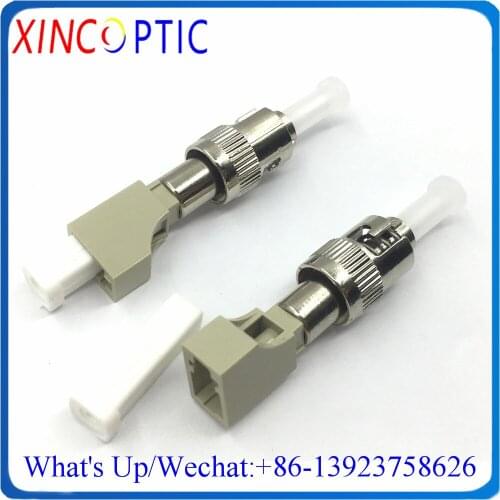 ST to LC Fiber Connector Adaptor Multimode OM3,LCUPC Female To STUPC Male Multimode OM3 Fiber Optical Flange Coupling Adapter
