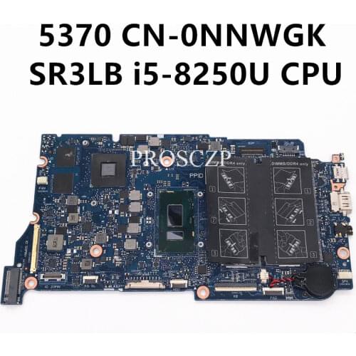 For DELL 5370 Laptop motherboard SR3LB i5-8250U CPU with CN-0NNWGK 0NNWGK NNWGK 100% full Tested