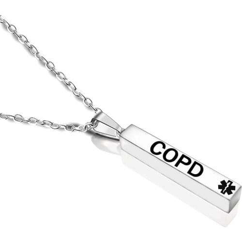 Diabetic Medical Alert Pendant Necklace Stainless Steel Wishing Pillar Columnar Disease SOS Women Men Fashion Jewelry DIY Custom