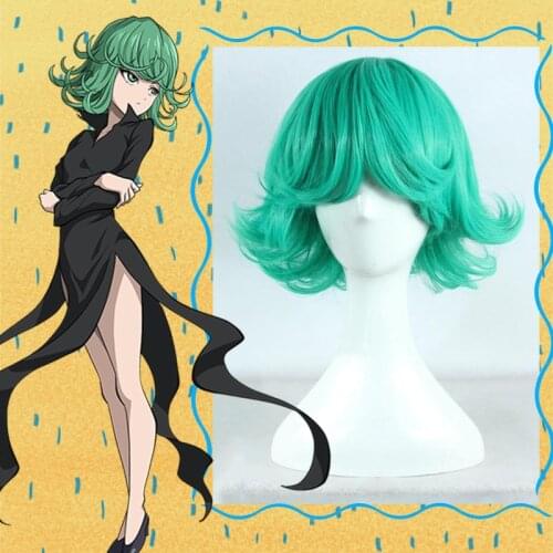 Anime One Punch Man Cosplay Wigs Tatsumaki Cosplay Wig Synthetic Wig Hair Halloween Carnival Party TERRIBLE TORNADO Cosplay Wig