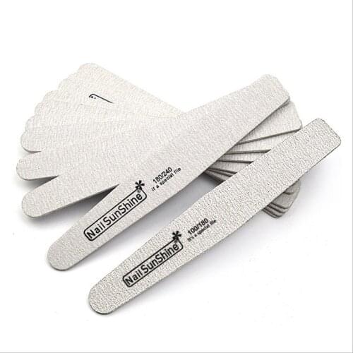 50 pcs Diamond Shape Strong Thick zebra Wood Nail Files 180/240 100/180 Lima Buffer Manicure Wood Sanding Nails Files