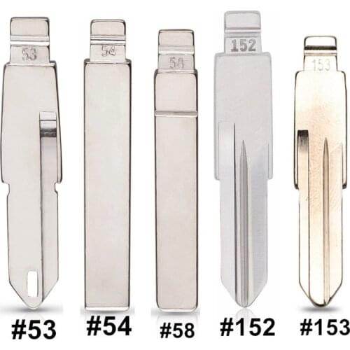 10pcs/lot #53 #54 #58 #152 #153 Remote Key Blade Blank For Lada Renault Megan Dacia Clio Duster KD VAC102 VA2 HU83