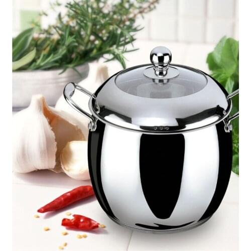 Shunfa drum shaped pot quality 304 stainless steel soup pot milk pot sauceboxes electromagnetic furnace general