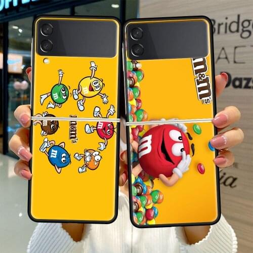 Fold Case For Samsung Galaxy Z Flip 3 Foldable Black Soft Edge Coque ZFlip3 5G High Quality Phone Cover Chocolate Nutella