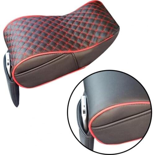 Stylish Car Central Console Armrest Box Soft Heighten Pad Cushion with Pocket for Auto