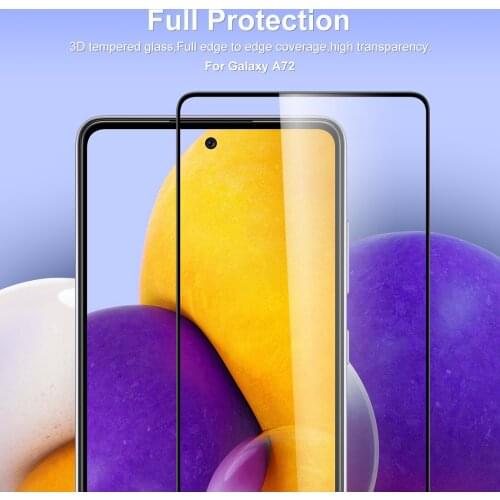 Full Cover Tempered Glass for Samsung Galaxy A72 A52 5G Screen Protector Curved 3D Full Cover Film Phone Protective Phone Flim
