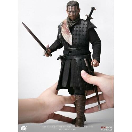 In stock Scottish Hero Macbeth 1/6 Scale Body Double Head Clothes Model 12" Figure Action full set figure for collection