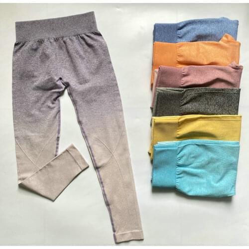 Ombre Seamless Leggings Women High Waist Booty Sport Leggings Yoga Pants Push Up Fitness Gym Leggings Athletic Workout Tights