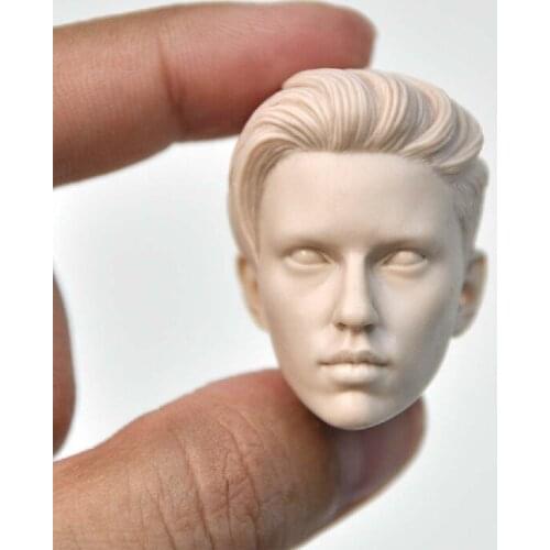 1/6 White Model Black Widow Head Sculpture Magic Change Short Hair Handsome Female Agent Scarlett Johansson Model DIY