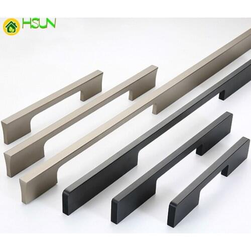 1 pc Black/gold Hidden Cabinet Handles Aluminum Kitchen Cupboard Pulls Drawer Knobs Furniture Bedroom Door long Handle Hardware