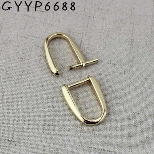 15mm Removable D shape buckle,detachable screw open buckle for bags handle connect hanger