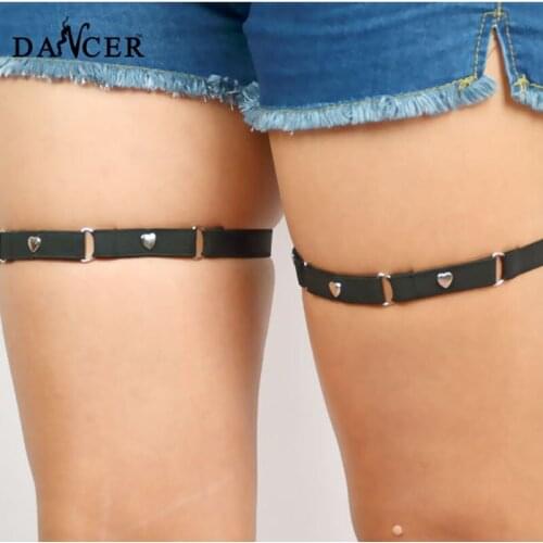 2 pcs porte jarretelle lingerie New Sexy Women love heart mosaic Garter Belt Set High Stocking garters belts for ladies