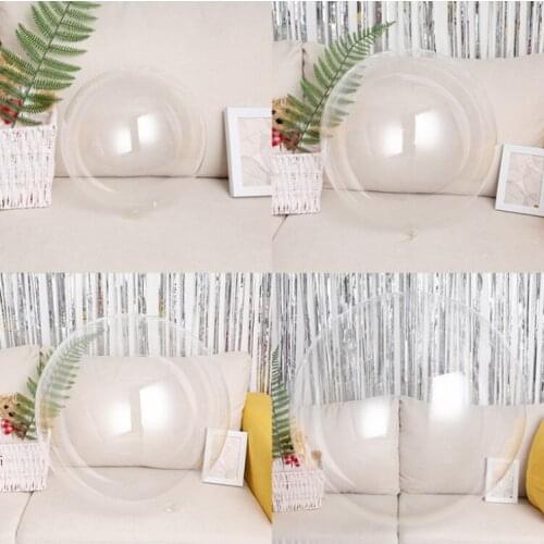 5Pcs 10/20/24/36inch Transparent Clear Balloons 4D Helium Inflatable Bobo Balloons DIY Globos Birthday Baby Shower Wedding Decor